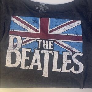 The Beatles Gray Union Jack Shirt